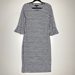 New Banana Republic Stripe Flutter-Sleeve Knit Dress Women's Size 4